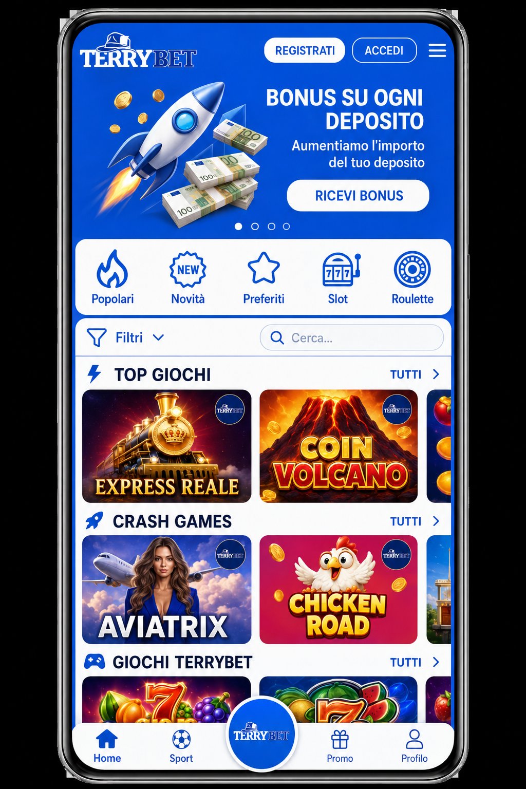 Terrybet — catalogo casino con slot e giochi
